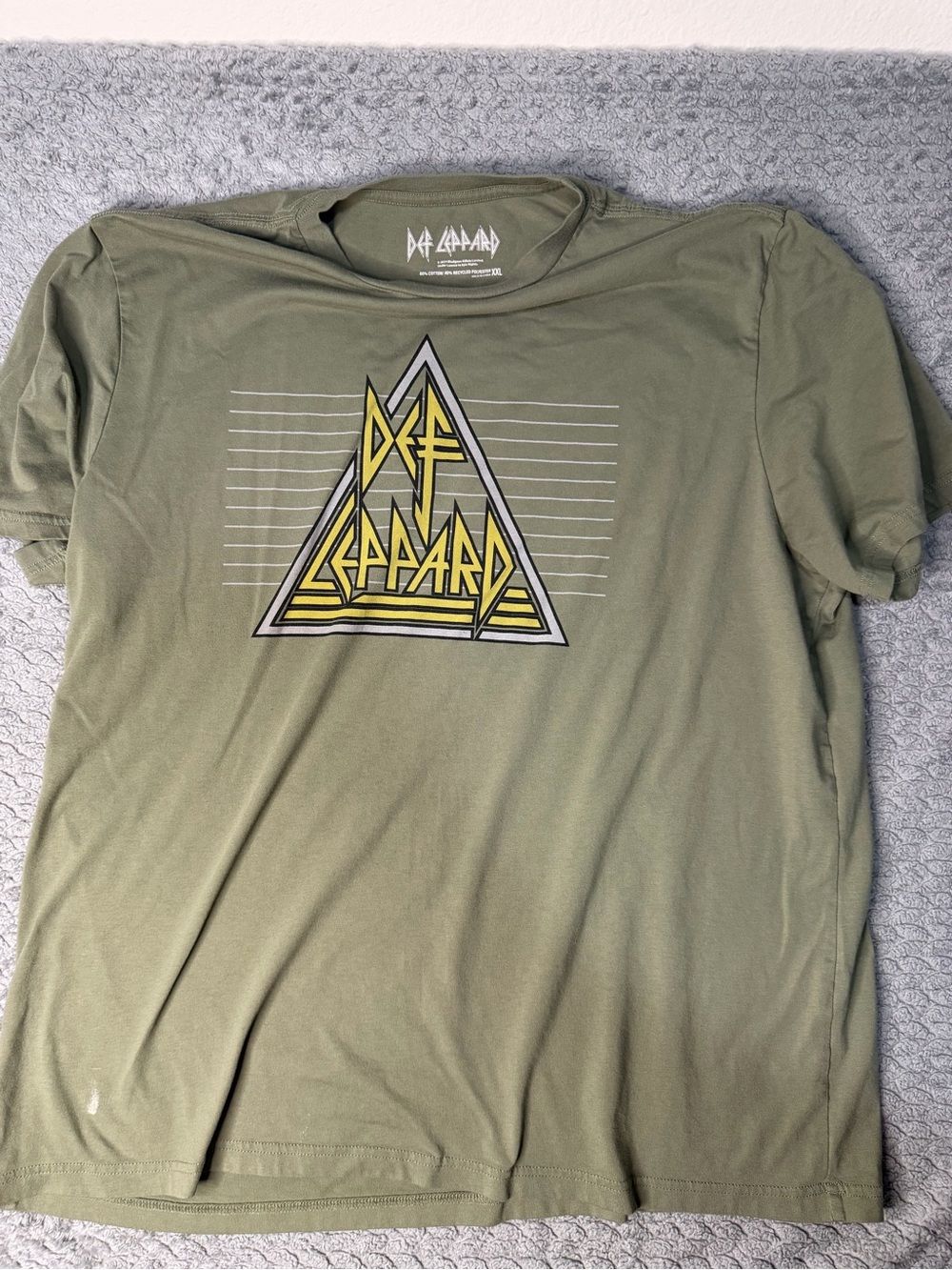 Def Leppard Olive Short Sleeve Logo T-Shirt